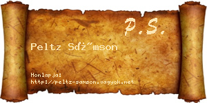 Peltz Sámson névjegykártya